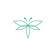 cannabis butterfly logo vector icon illustration