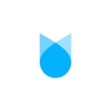 water drop flower logo vector icon illustration