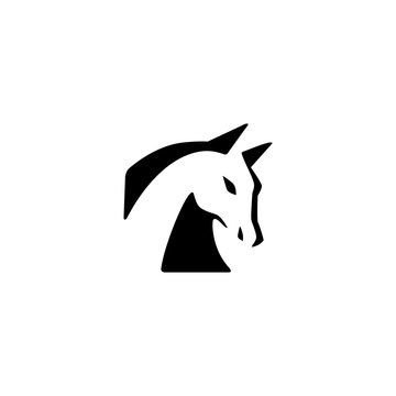 horse head logo vector icon illustration