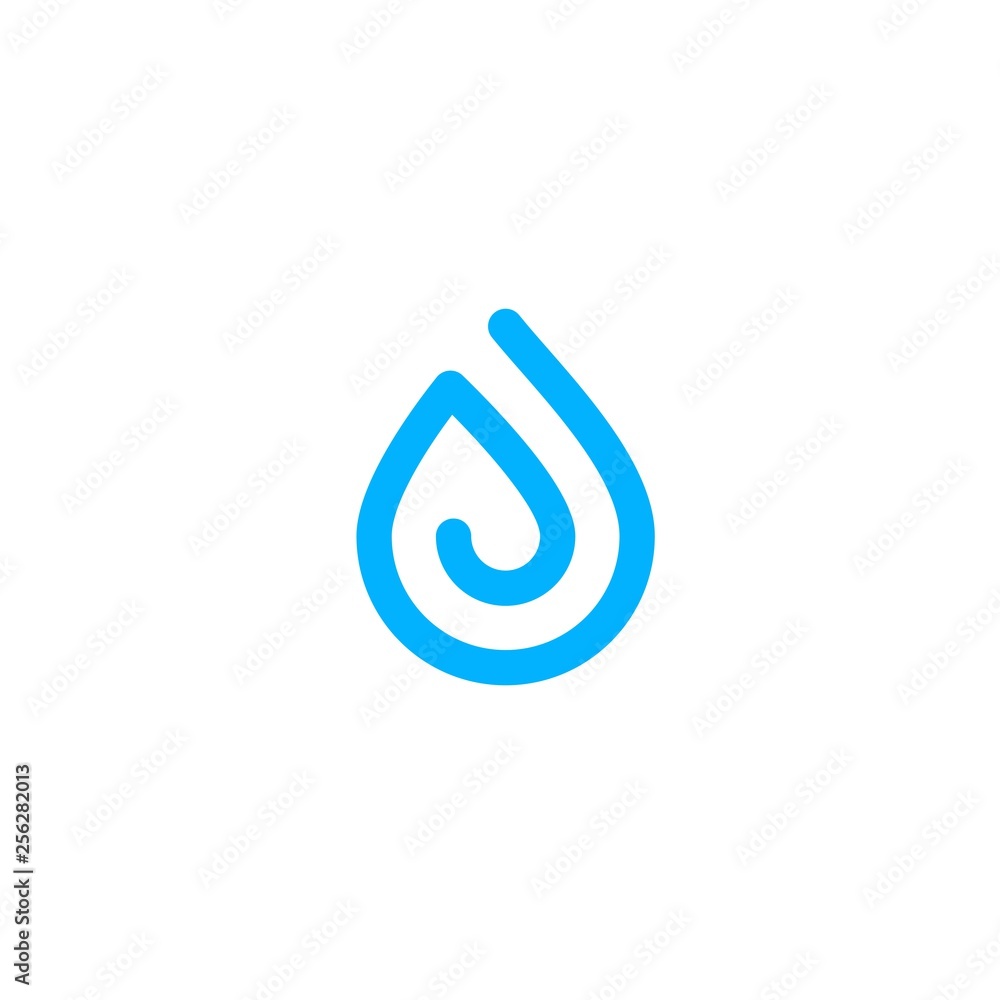 Poster water drop logo vector icon illustration