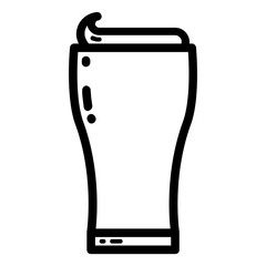 Glass icon with line style