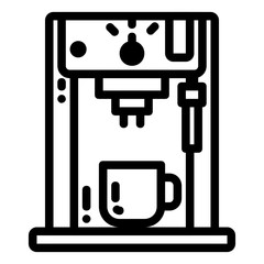 Coffee machine icon with line style
