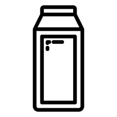 Milk box icon with line style