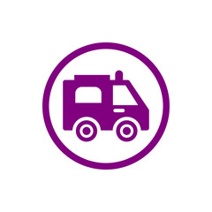 Ambulance, car, emergency, medical, medical purple  color icon