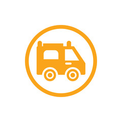 Ambulance, car, emergency, medical, medical orange  color icon
