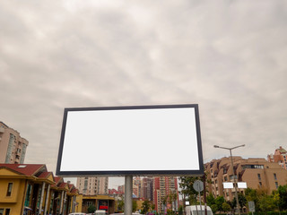 free white billboard advertising writing