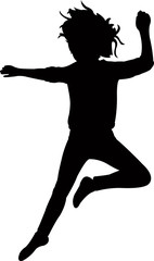 a child lying down, sleeping body silhouette vector