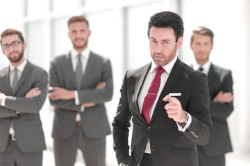 Fototapeta premium confident businessman pointing at you