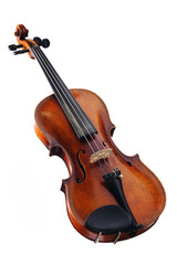 Fototapeta na wymiar Musical instrument violin isolated on white background