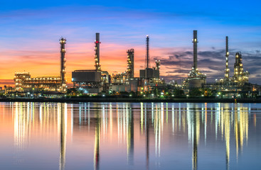 Oil refinery Chao Phraya River Morning light