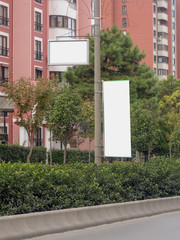 free white billboard advertising writing