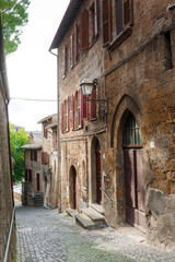 Street of the city Orvieto, Italy, Umbria. 