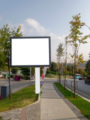 free white billboard advertising writing