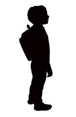 Fototapeta premium student boy body silhouette vector