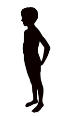 Naklejka premium a boy body silhouette vector