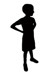 a boy body silhouette vector