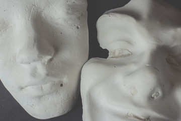 Decor face sculptures