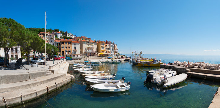 Croatia, Istria, Adria, Kvarner Gulf, Moscenicka Draga, harbor