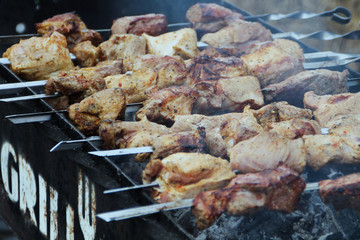 meat on grill