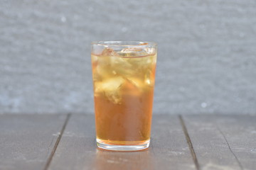 iced tea on blur background