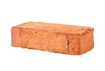 Red brick isolated on a white background