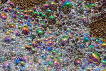 Iridescent Sea foam Abstract