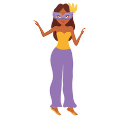 beautiful woman with carnival mask