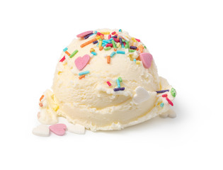 ice cream and colorful sprinkles