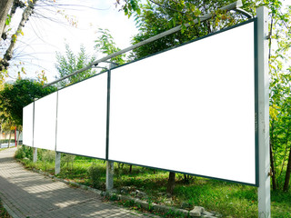 Blank Billboard - White Advertising Ready
