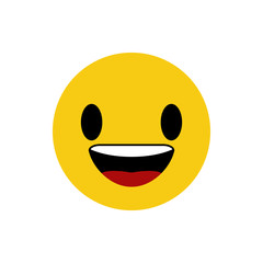 Grinning Expression Emoji Smiley Face Vector Design Art