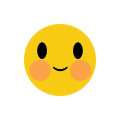 Relieved Expression Emoji Smiley Face Vector Design Art