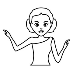 beautiful and sensual woman character