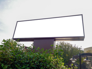 Blank Billboard - White Advertising Ready