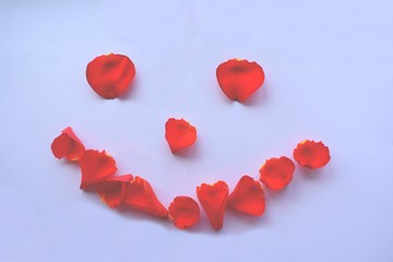  smile from rose petals