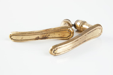 Vintage brass door handles