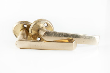 Vintage brass door handles