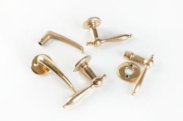 Vintage brass door handles