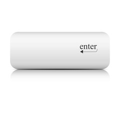 Enter button with shadow on white background