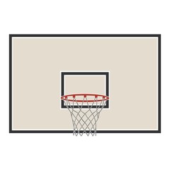 Basketball hoop on a white background