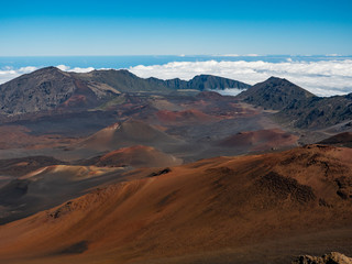 Fototapeta na wymiar This is Haleakala National park in Maui, Hawaii, United Stats, It is a dormant volcano and it does feel like you a