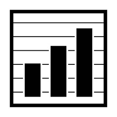 Upward trend. Three black rectangles in a square
