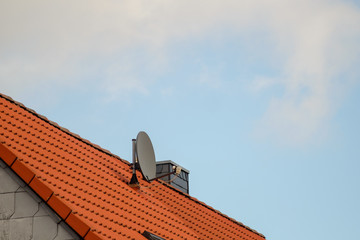 satellite dish on the roof