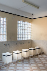 Place with faucets to make ablution in a mosque in Victoria, seychelles