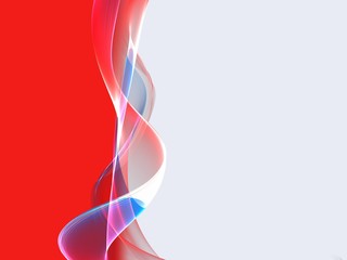 Red and white abstract wavy template background