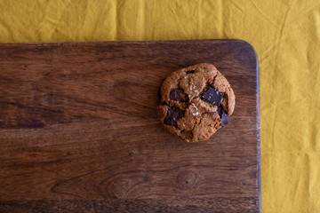 paleo chocolate chunk tahini cookie. salty cookie.