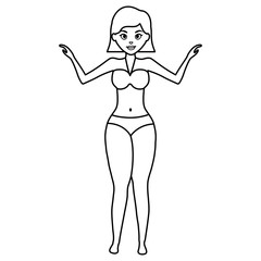 beautiful woman with swimsuit