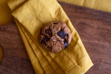 paleo chocolate chunk tahini cookie. salty cookie.