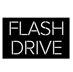 Flash Drive stamp on white
