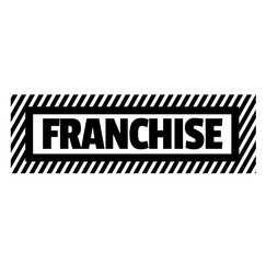 Franchise stamp on white