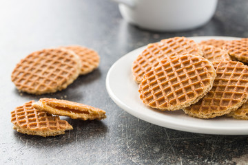 Sweet waffle biscuits.